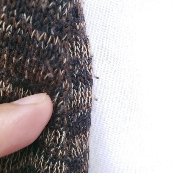 Ruby Rox Women Brown Marl Striped Cowl Neck Sleeveless Mid Dress Size M - Picture 11 of 16